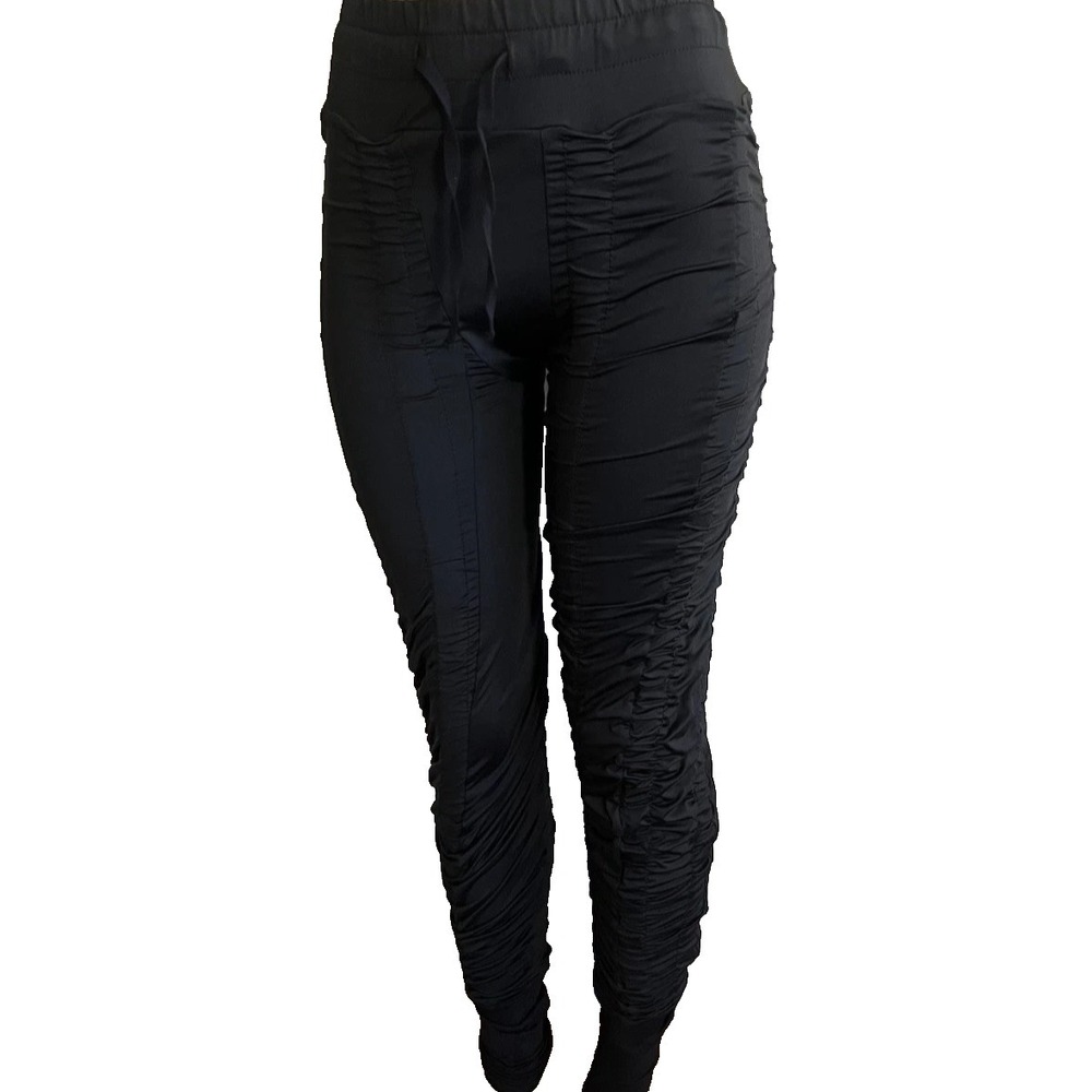 Agogie Wearable Resistance Band +20 Leggings Womens L Black Ruched Training Pant - Picture 4 of 8
